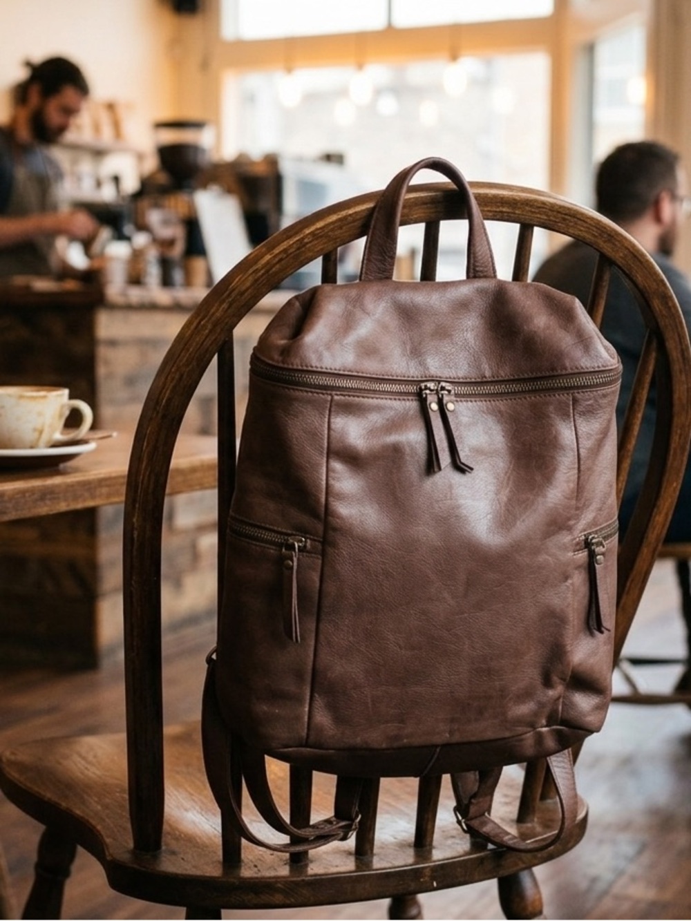 Vilenca Holland Soft Leather  Backpack Boho minimalist